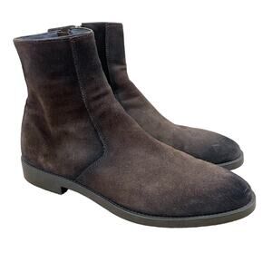NWOB To Boot New York Brown Suede Chelsea Boots Men's Size 8 Handmade in Italy